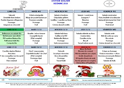 MENUS CANTINE SCOLAIRE