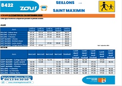 ZOU BUS HORAIRES Ligne720-721 + ligne bus école + collège Ludovic BREA +  Transport à la demande